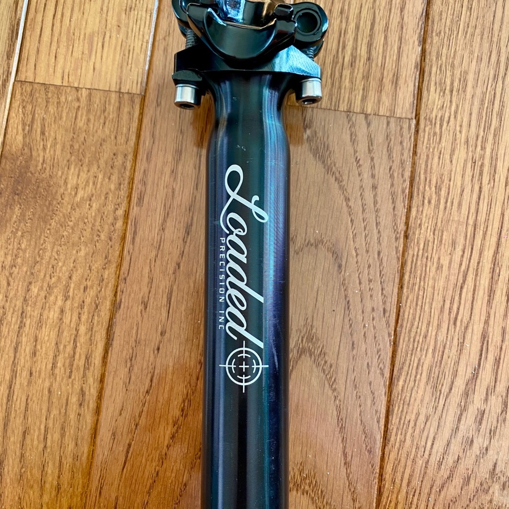 Loaded Precision X-Lite Black Seatpost 31.6 318mm 239g Ti bolts